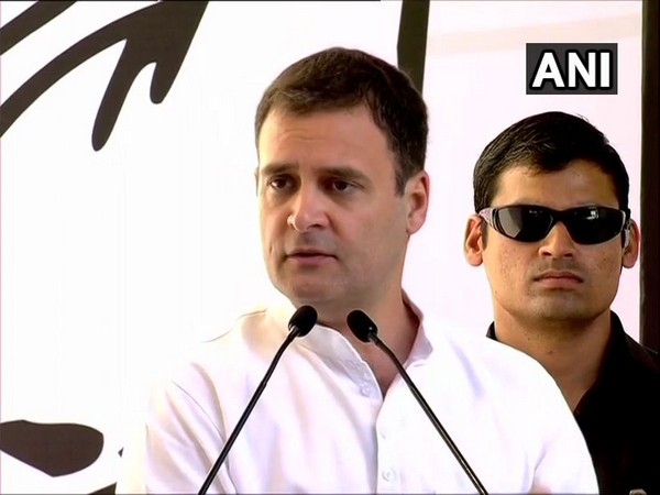 Congress president Rahul Gandhi at the launch of the party's manifesto in New Delhi on Tuesday.