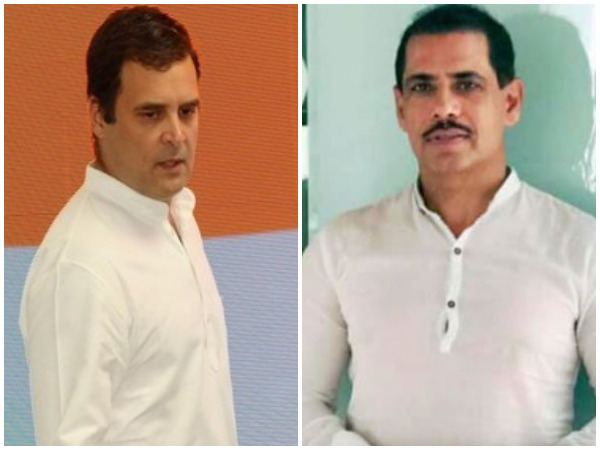 Congress president Rahul Gandhi and businessman Robert Vadra (File photo)