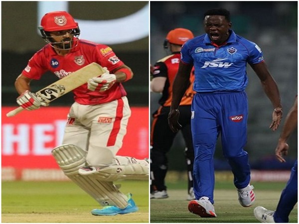 KXIP skipper KL Rahul and Delhi Capitals pacer Kagiso Rabada  (Image: BCCI/IPL)