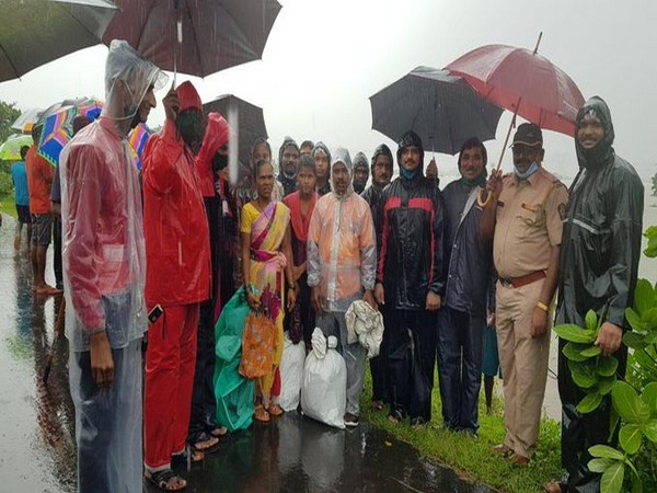 63 people were rescued from floodwaters in Raigad in Maharashtra on Wednesday. Photo/Raigad Police/Twitter