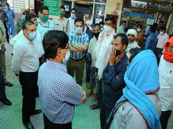 Visuals from outside a hospital in Raigarh, Chhattisgarh. Photo/ANI