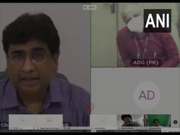 Railway Board Chairman VK Yadav speaking to media on Friday. Photo/ANI