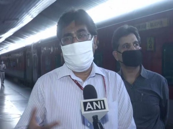 Railway Board Chairman Vinod Kumar Yadav speaking to ANI in New Delhi on Tuesday. Photo/ANI