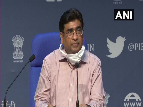 Railway Board Chairman Vinod Kumar Yadav addressing a press conference in New Delhi on Saturday. Photo/ANI