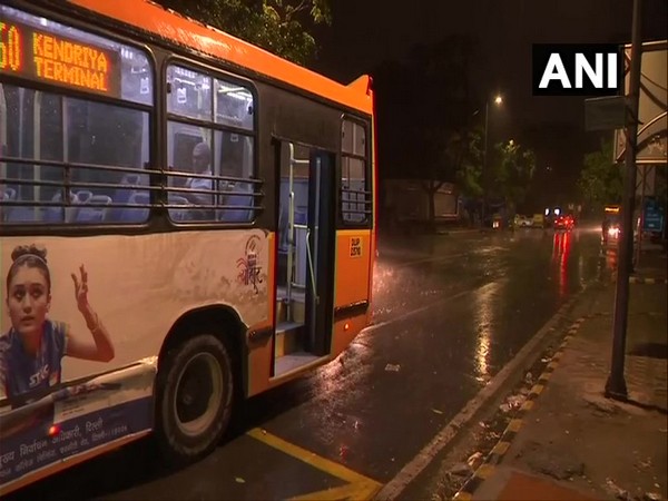 Rains hit the national capital on Friday evening. Photo/ANI