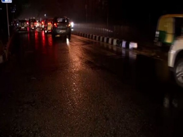 Visual of rain from Hauz Khas, New Delhi