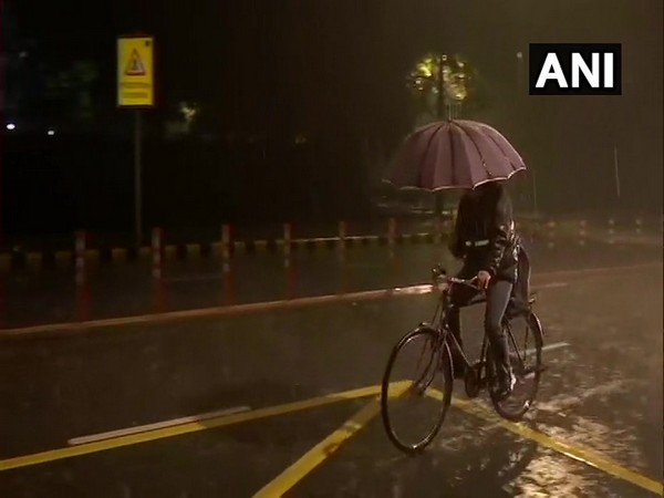 A visual of Delhi rain (Photo/ANI)