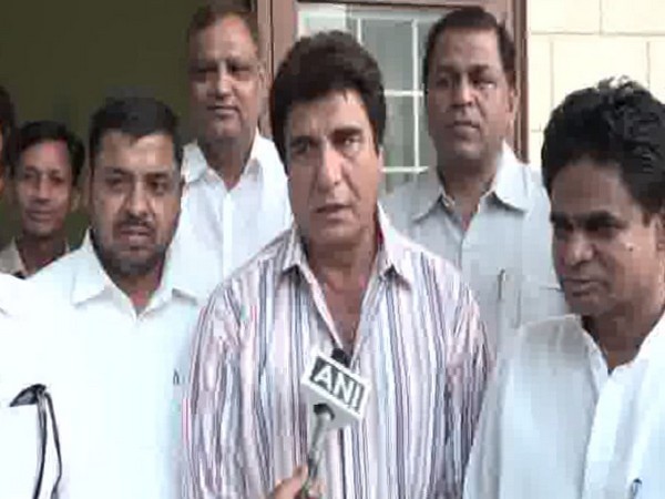 Congress leader Raj Babbar while speaking to ANI in Agra, Uttar Pradesh on Sunday. Photo/ANI