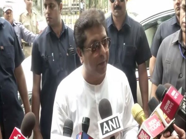 MNS chief Raj Thackeray after meeting Chief Election Commissioner Sunil Arora on Monday. Photo/ANI