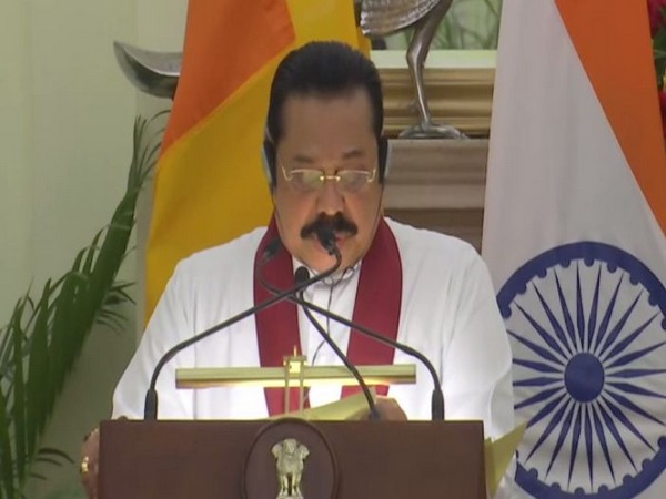Sri Lanka Prime Minister Mahinda Rajapaksa speaking at a joint press briefing in New Delhi on Saturday. Photo/ANI