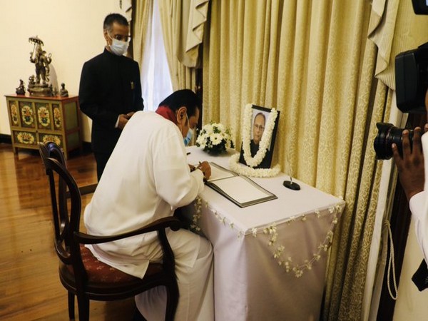 Sri Lankan Prime Minister Mahinda Rajapaksa at the India House on Wednesday. (Photo credits: Indian High Commission in Colombo)