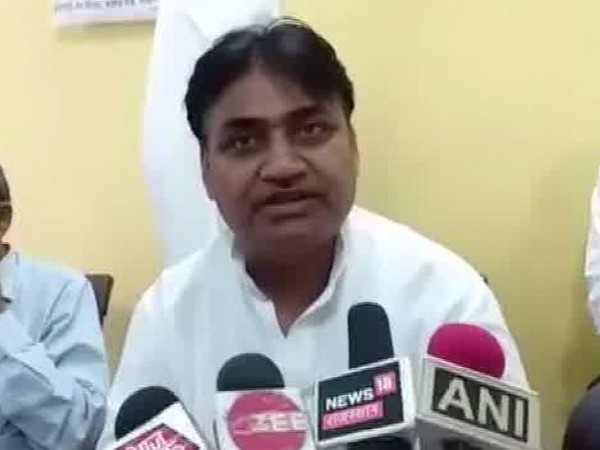 Rajasthan Education Minister GS Dotasra while speaking to media persons in Ajmer, Rajasthan on Thursday. Photo/ANI