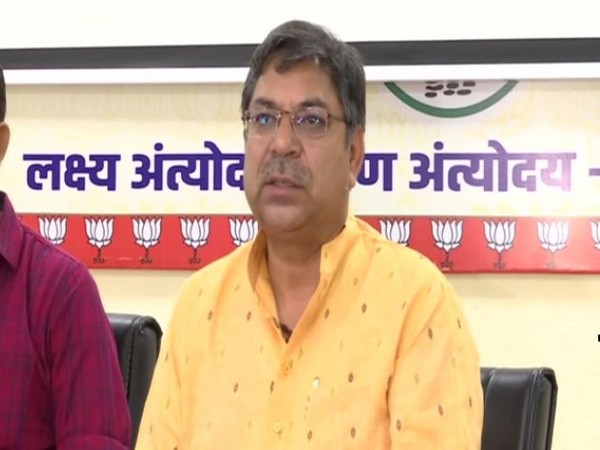 Rajasthan BJP president Satish Punia during press conference in Rajasthan on Monday. Photo/ANI