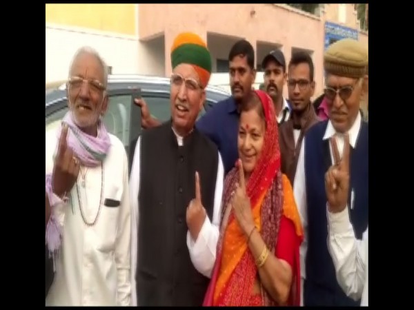 BJP leader Arjun Ram Meghwal casts vote in Bikaner