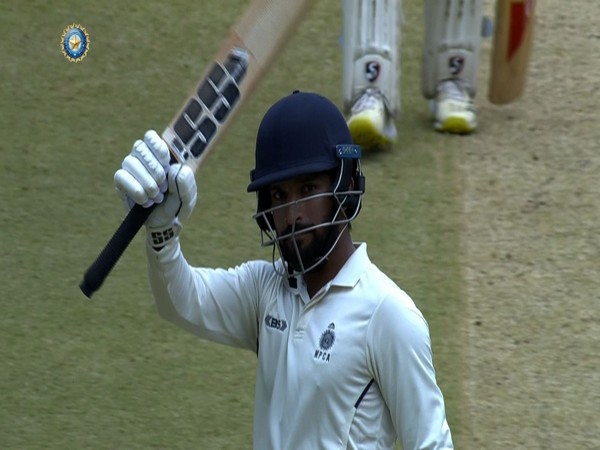 Rajat Patidar hit the winning runs for MP. (Photo- BCCI Domestic Twitter)