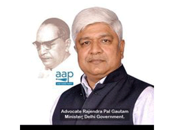 Minister of Social Welfare in the Delhi government, Rajendra Pal Gautam. File photo/ANI