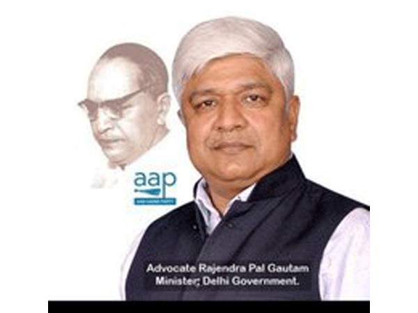 Minister of Social Welfare in the Delhi government, Rajendra Pal Gautam. 