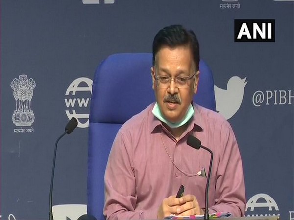 Rajesh Bhushan, Officer on Special Duty, Ministry of Health during press conference in New Delhi on Thursday. (Photo/ANI)