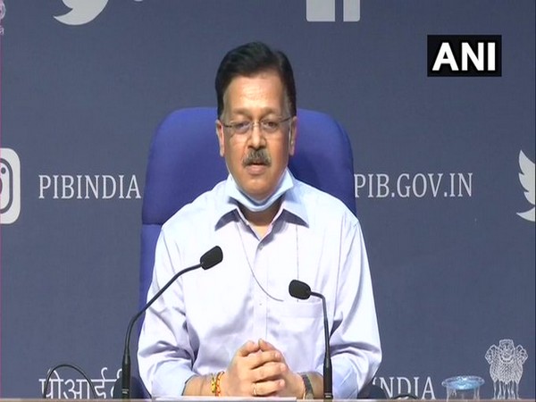 Rajesh Bhushan, Officer on Special Duty at the union health ministry speaking at a press briefing on Tuesday. Photo/ANI