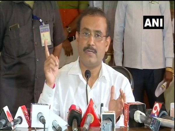 Maharashtra Health Minister Rajesh Tope speaking at a press conference. Photo?ANI