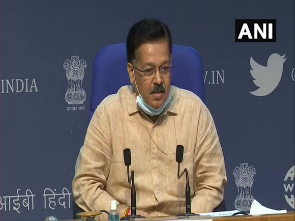 Rajesh Bhushan, Secretary, Union Health Ministry speaking during press conference in New Delhi on Tuesday. Photo/ANI
