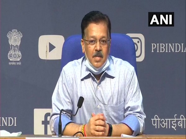 Rajesh Bhushan, Secretary, Union Health Ministry speaking during press conference in New Delhi on Tuesday. Photo/ANI