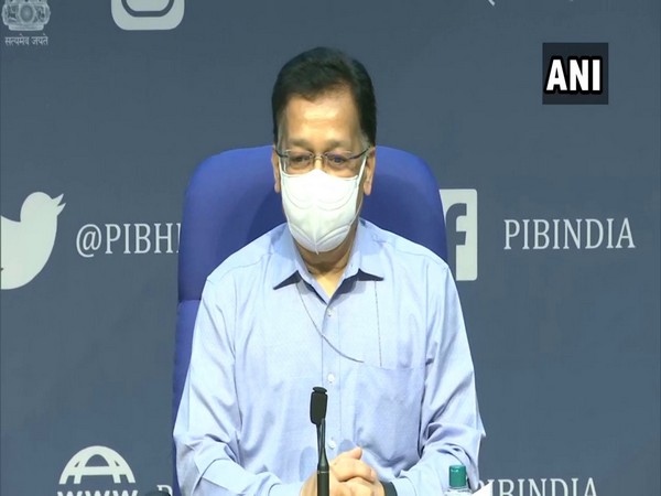 Health Secretary Rajesh Bhushan addresses during a press conference, in New Delhi on Wednesday. (Photo/ANI)
