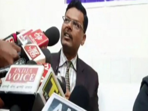 General Manager (GM) of the North-Eastern Railway, Rajiv Agrawal speaking to reporters in Basti on Friday. Photo/ANI