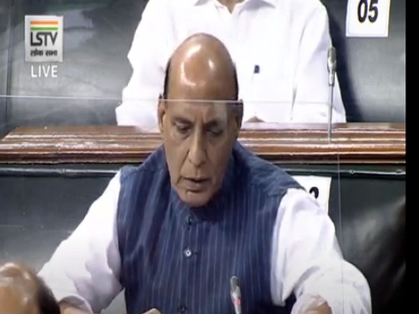Defence Minister Rajnath Singh speaking in Lok Sabha on Tuesday. (Photo/ANI)