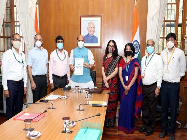 Defence Minister Rajnath Singh releasing the DRDO PM-2020 on Tuesday. Photo/Twitter (MoDspokesperson)