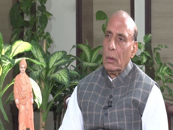 Defence Minister Rajnath Singh speaking to ANI on Tuesday in New Delhi [Photo/ANI]