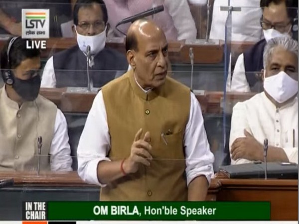 Rajnath Singh raised an objection against the uproar. (Photo/ANI)