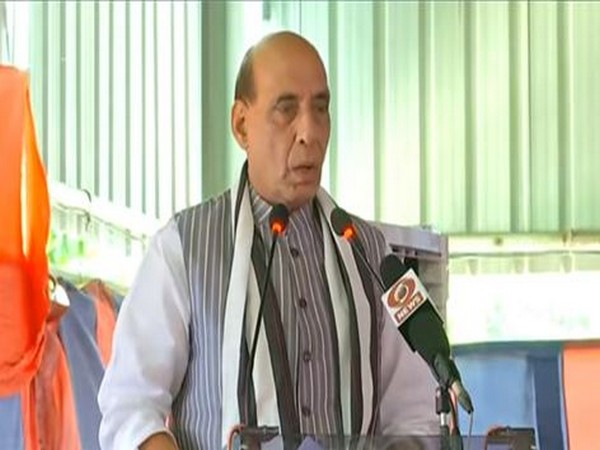 Union Minister Rajnath Singh at the event (Photo/ANI)