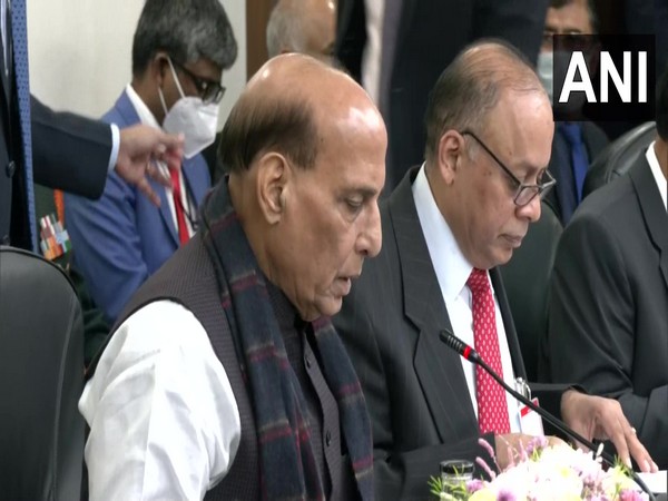 Defence Minister Rajnath Singh in a meeting with Russian counterpart Sergey Shoigu on Monday.