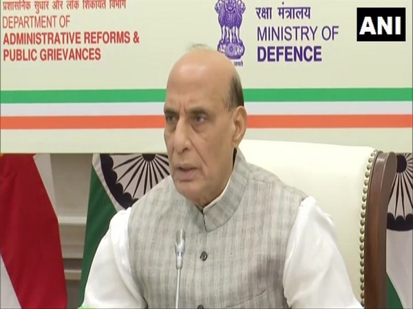 Defence Minister Rajnath Singh during the launch of CPGRAMS. (Photo/ANI)