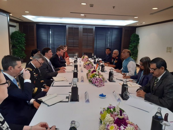 Defence Minister Rajnath Singh and US Secretary of Defence Mark Esper held a bilateral meeting in Bangkok today