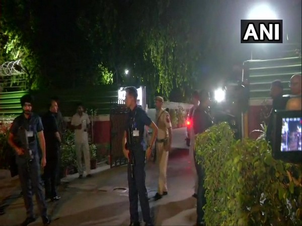 Visuals from outside the residence of Rajnath Singh. 