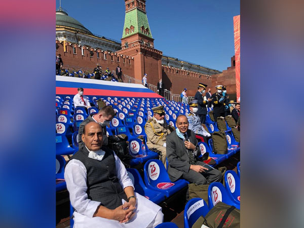 Rajnath Singh at the Victory Day Parade. (Photo credit: official twitter)