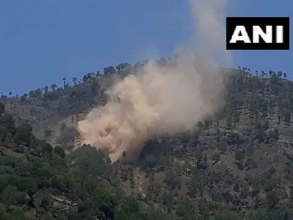 A Pakistani post opposite Rajouri sector was hit in action by Indian Army on Saturday. Photo/ANI