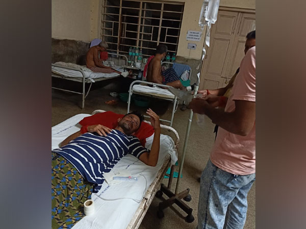 Complainant Raju admitted in a government hospital for medical aid. Photo/ANI