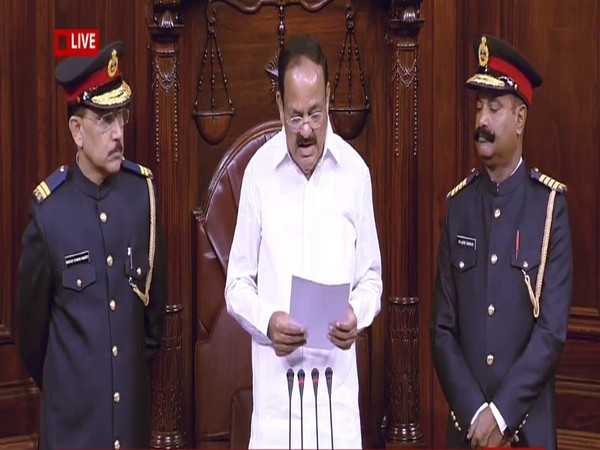 Rajya Sabha Chairman M Venkaiah Naidu at Rajya Sabha on Monday. (Photo Credits: DD News)