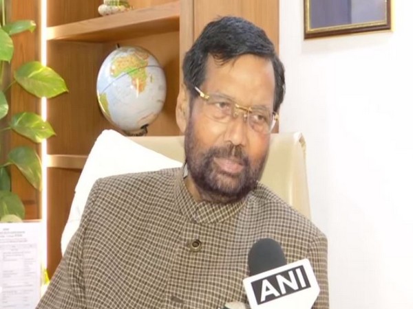 Union Minister Ram Vilas Paswan talking to ANI in New Delhi on Thursday. Photo/ANI
