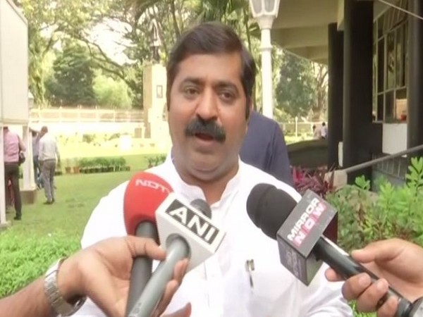 BJP leader Ram Kadam speaking to media persons in Mumbai on Wednesday. (Photo/ANI)