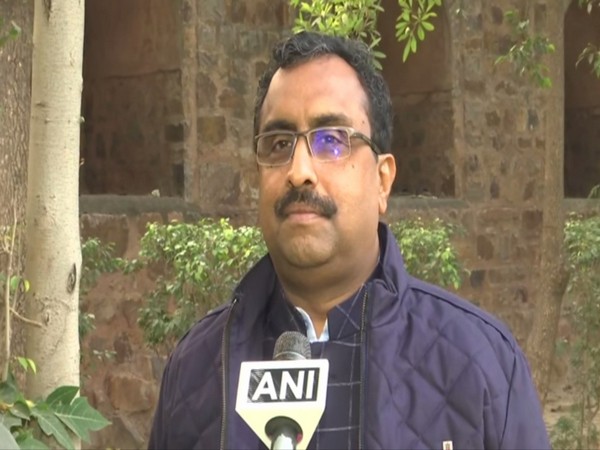 BJP national general secretary Ram Madhav talking to ANI on Monday. Photo/ANI