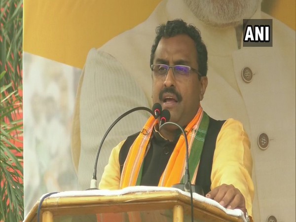 BJP national general secretary Ram Madhav addressing a gathering in Agartala