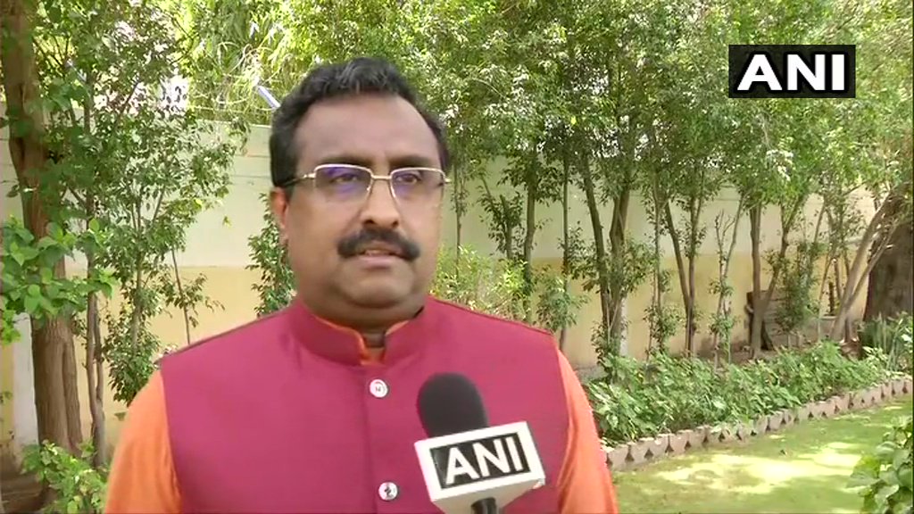 BJP general secretary Ram Madhav speaking to ANI in New Delhi on Monday.