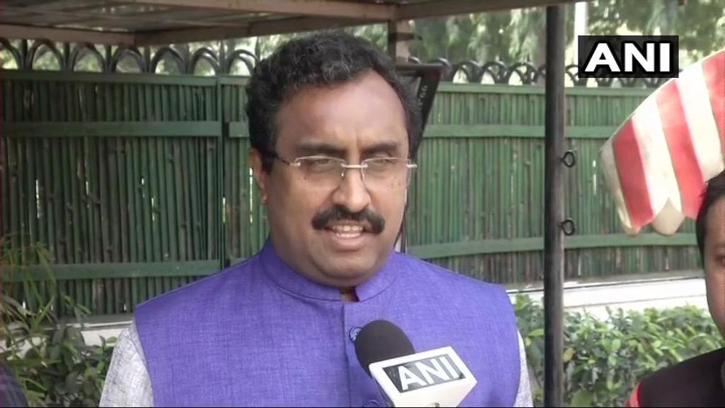 BJP general secretary Ram Madhav speaking to ANI on Friday. (ANI)