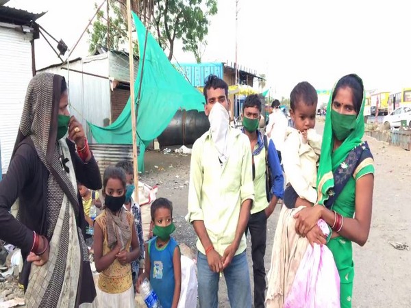 A migrant traveling to Uttar Pradesh from Gujarat with his family amid fourth phase of lockdown. Photo/ANI
