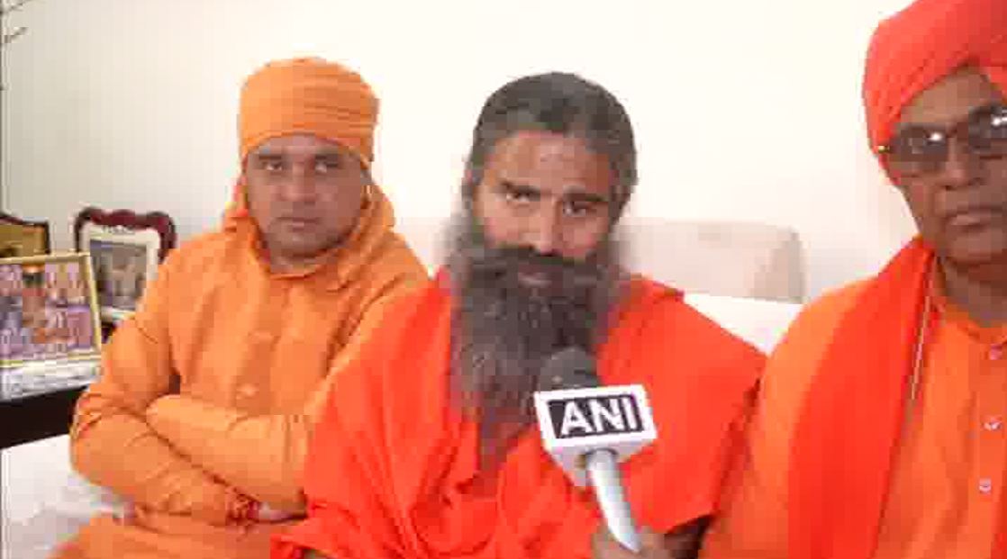 Baba Ramdev talking to reporters in Jaipur (Photo/ANI)
