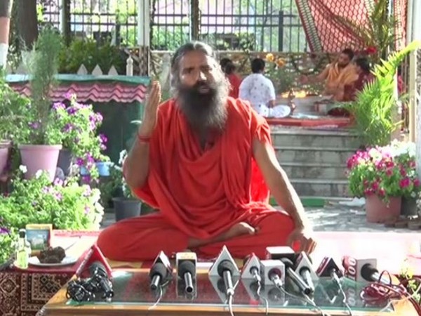 Yoga Guru Ramdev in Haridwar on Monday. Photo/ANI